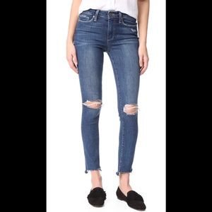 Paige Hoxton High Rise Ankle Peg Jeans, Uneven Hem